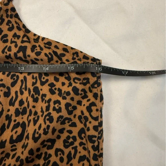 H&M Leopard Print Button Front Cami Dress Size 2 - Picture 4 of 5